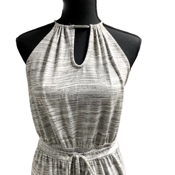 BANANA REPUBLIC SLEEVELESS MAXI DRESS IN HEATHER GRAY AND BLACK SIZE SMALL - Picture 4 of 13